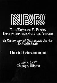 Edward E. Elson Award, NPR